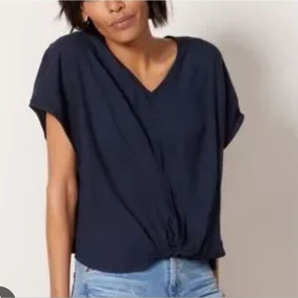 Michael Kors navy top L - Picture 1 of 5